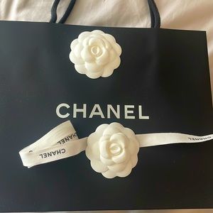Chanel Ribbon w/ paper Camellia